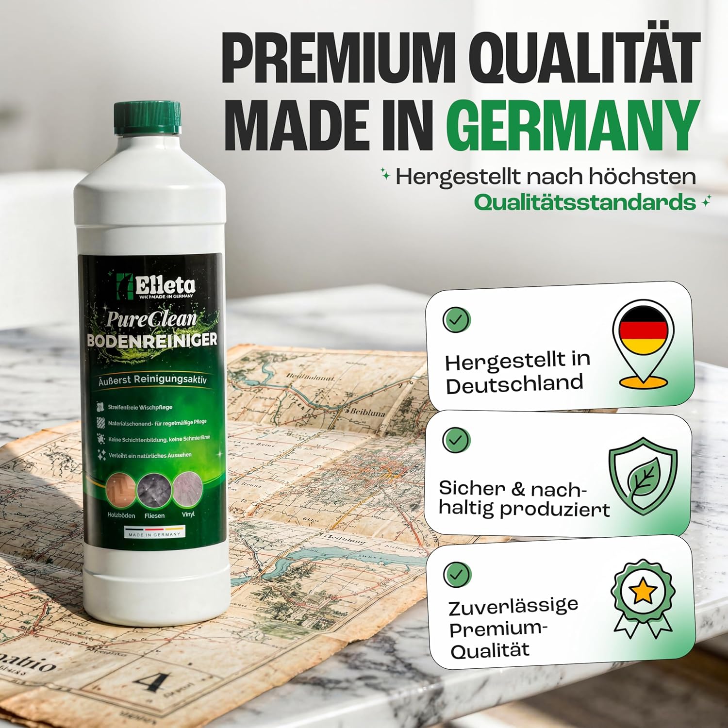Bodenreiniger-Konzentrat für bis zu 50 Anwendungen – 1 Liter