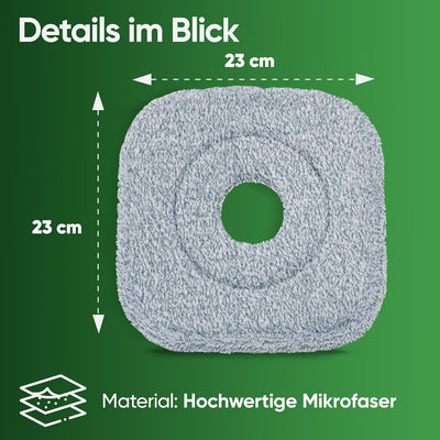 Mikrofaser-Ersatzpads für Elleta Wischmopp – 2er-Set