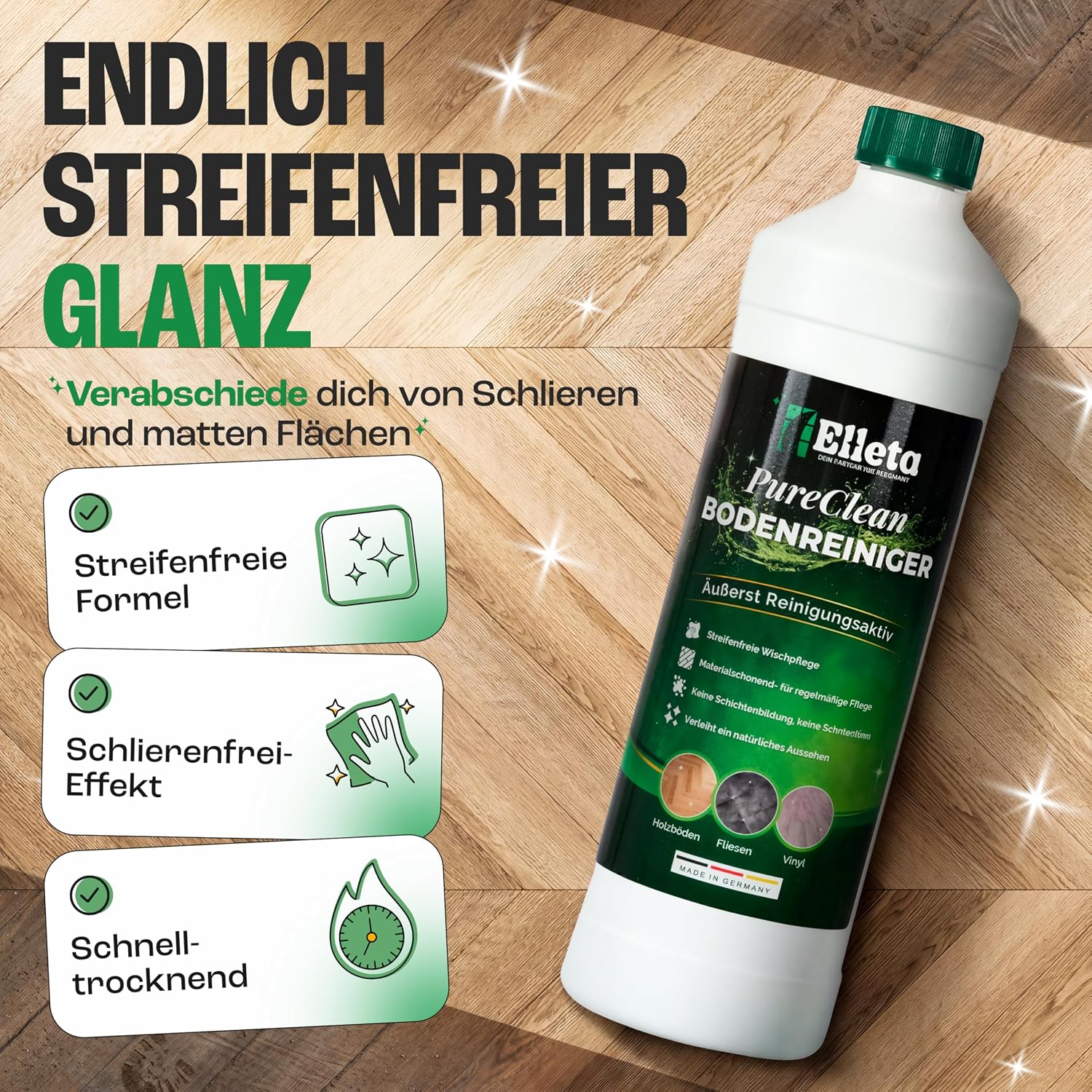 Bodenreiniger-Konzentrat für bis zu 50 Anwendungen – 1 Liter